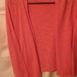 Coral Open Front Cardigan